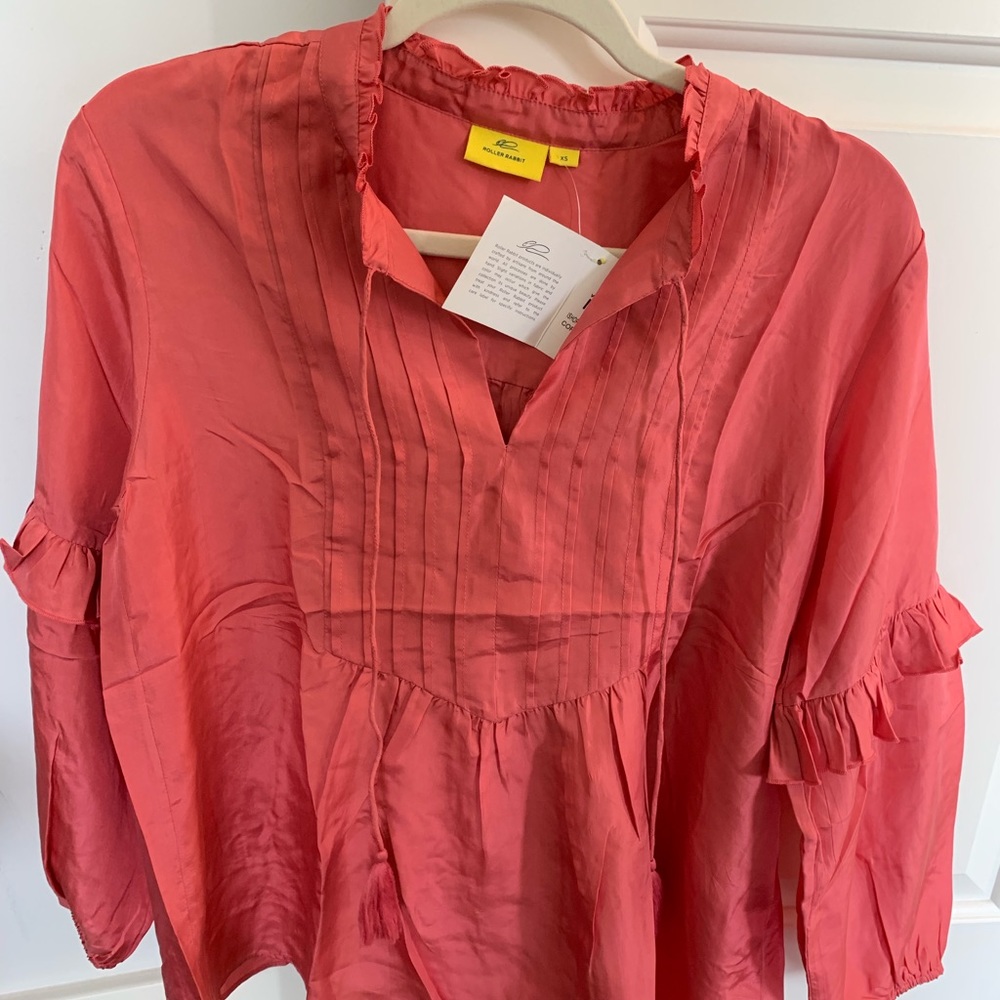 Roberta Roller Rabbit coral top